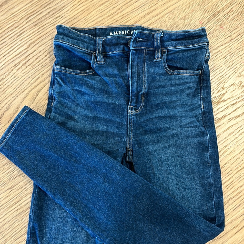 American Eagle Hi-Rise Jeggings Dark Wash